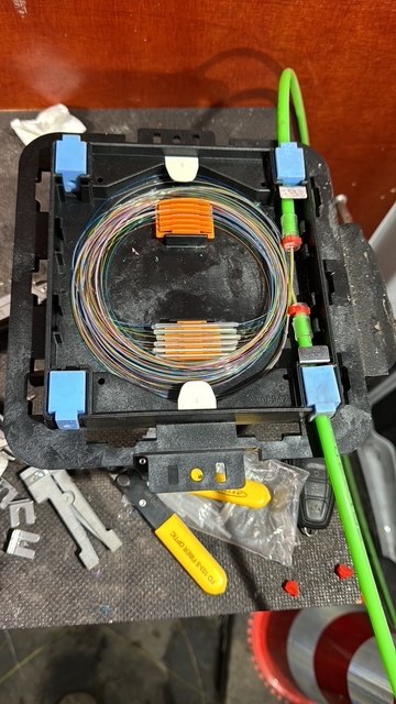 Glasvezel lascassette met vezels